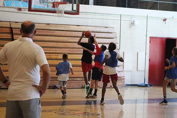 Practicing shooting drills