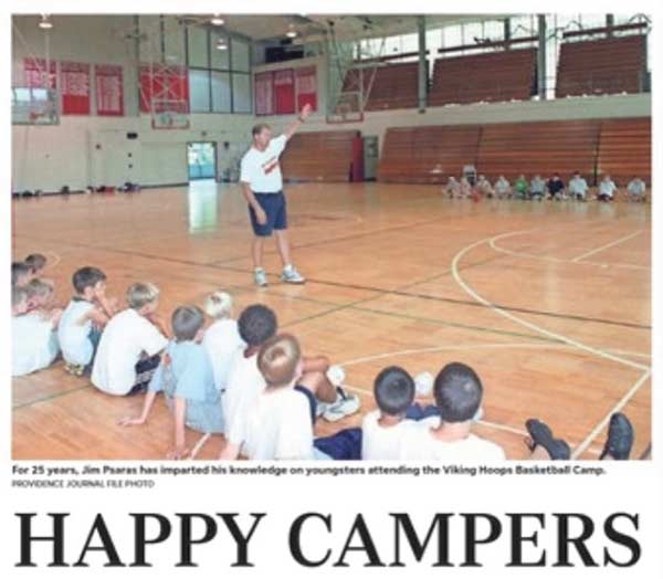 Happy Campers - Newport Daily News article about Viking Hoops Basketball Camp